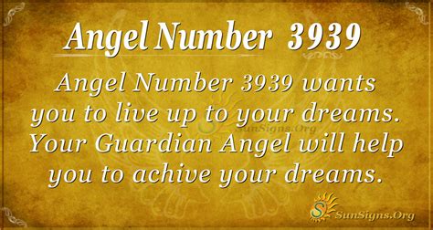 3939 angel number meaning|Angel Number 3939 Meaning: Living Up To Your Dreams